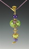 Gold and Lampwork Beads Pendant 104