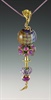 Gold and Lampwork Beads Pendant 106