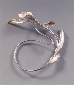 Sterling Silver Floral Design Pendant