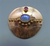 14K Opal and Ruby Pin