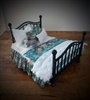 Miniature Bed with Bedding