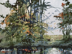 6-20  Pond With Trees