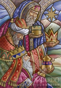 CH 025 Three Wise Men in Stain Glass