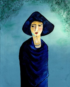 The Lady with the Blue Hat (SOLD)