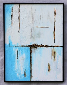 Composition with Blue and White-1 04- 2021   SOLD