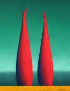 The Italian Cypress in Red